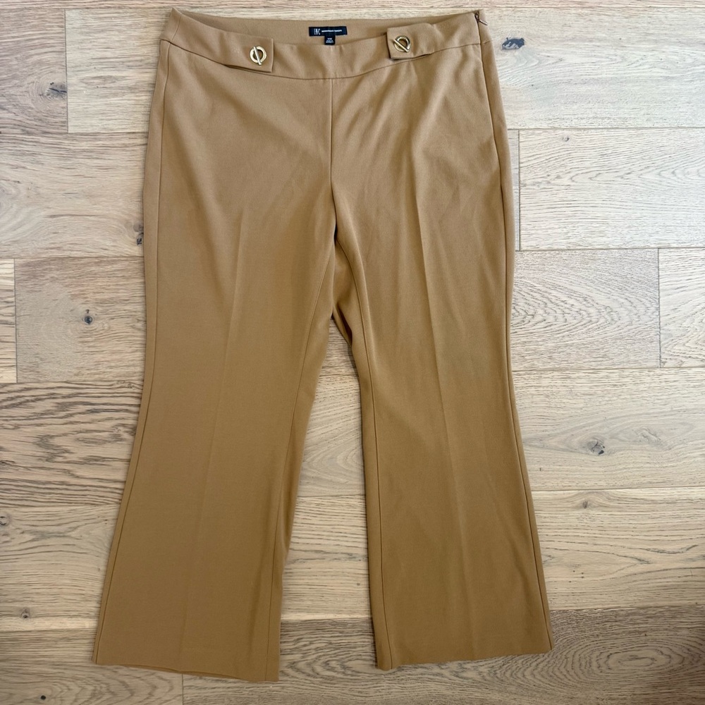 INC International Concepts Straight Leg Pants Gold Links